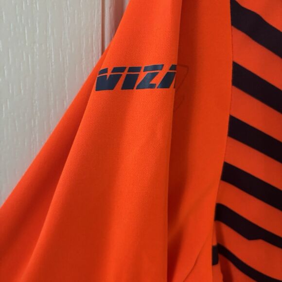 Vizari Soccer Men Goalkeeper Jersey Shirt Size Medium Orange Padded Elbow Futbol - Picture 5 of 15